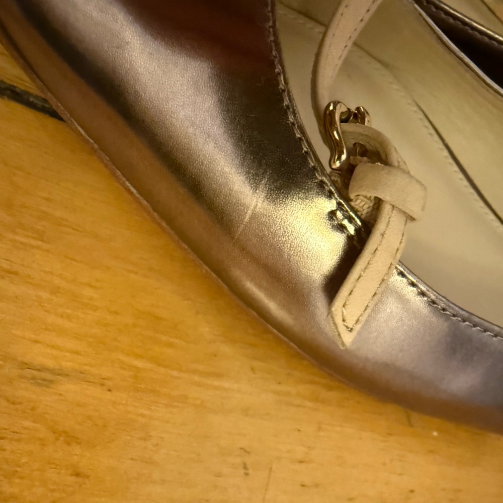 NEW Coach Wooster Mirror Metallic Slingback Flats - Picture 5 of 5